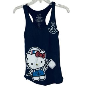 Hello Kitty Sanrio Navy “Ahoy Mate” Tank Top. Size Small.